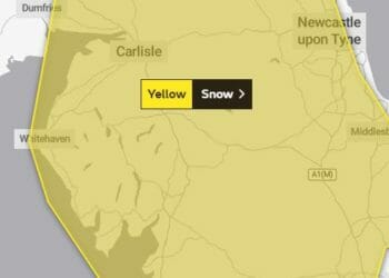 Snow warning for Cumbria