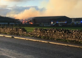 Barn fire at Temple Sowerby – 160 cows evacuated to safety