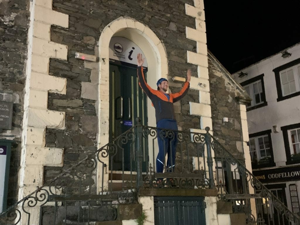 A Cumbrian police officer has become the first person to continuously traverse all four national 24-hour mountain challenges. At 01.48 today, Ross Jenkin touched the door of the Moot Hall in Keswick having become the first person to make a continuous traverse of all four national 24-hour mountain challenges.