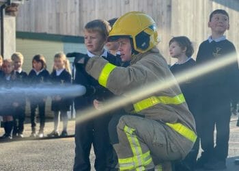 Yanwath youngsters meet firefighters