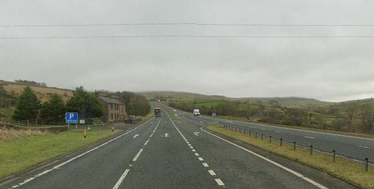 A66 closed to high sided vehicles due to strong winds Cumberland