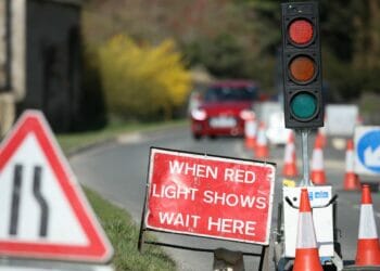 Temporary traffic lights for Appleby as flood scheme continues