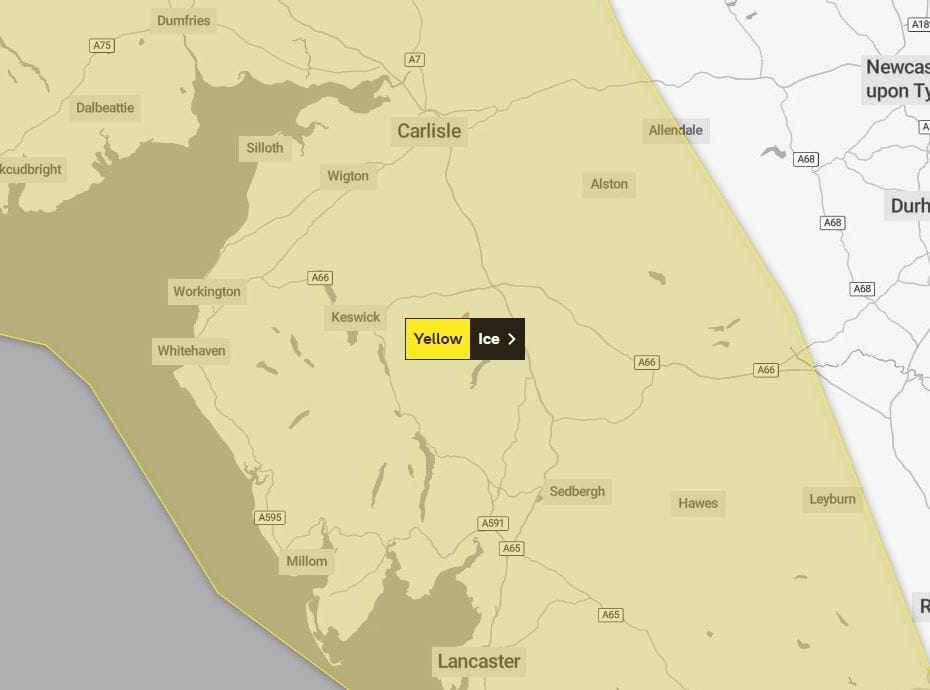 Weather warning issued for Cumbria - Cumberland and Westmorland Herald