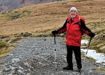 Gordon reaches his peak with a walk up Lake District’s highest mountain for his 90th