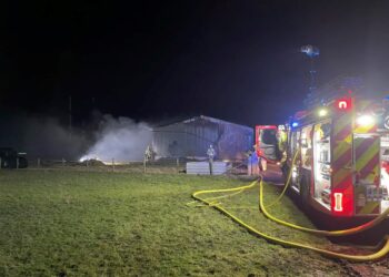 Fire crews tackle barn blaze in Eden